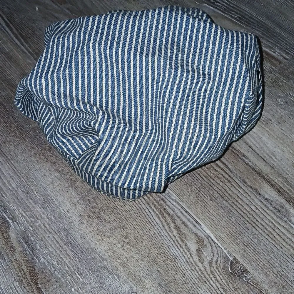 Lee vintage blue white stripe railroad engineer conductor hats Sz 6 3/4